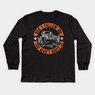 Vintage Jeeps T Shirt - Jeeps Enthusiast Shirt Kids Long Sleeve T-Shirt